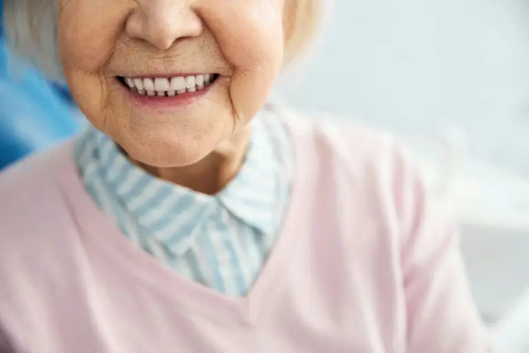 Older adult smiling